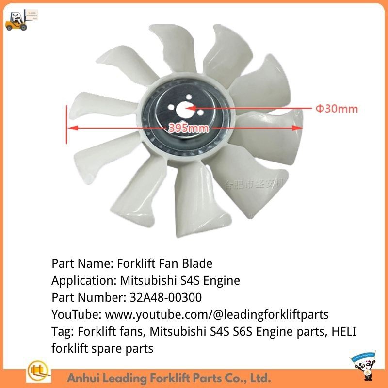 Oštrica ventilatora viljuškara HELI|Lopatice ventilatora Mitsubishi S4S S6S|Rezervni dijelovi za viličare HELI|32A48-00300